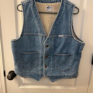 Vintage Wrangler Sherpa Lined Denim Vest